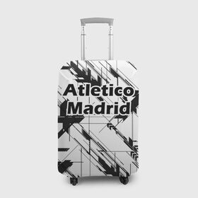 Чехол для чемодана 3D с принтом Атлетико Мадрид в Екатеринбурге, 86% полиэфир, 14% спандекс | двустороннее нанесение принта, прорези для ручек и колес | атлетико мадрид