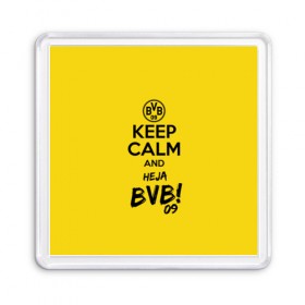 Магнит 55*55 с принтом Keep calm and Heja BVB в Екатеринбурге, Пластик | Размер: 65*65 мм; Размер печати: 55*55 мм | Тематика изображения на принте: 09 | bvb | calm | heja | keep | боруссия | германия | дортмунд | клуб | сохраняй | спокойствие | фк | футбол | футбольный