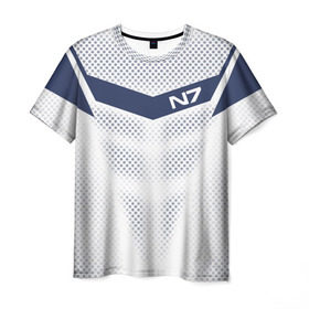 Мужская футболка 3D с принтом Mass Effect N7 в Екатеринбурге, 100% полиэфир | прямой крой, круглый вырез горловины, длина до линии бедер | andromed | effect | n7 | альянс | ефект | игра | компьютерная | мас | масс | н7 | онлайн | программа | профессиональный военный код | сокрушитель n7 | фурия n7