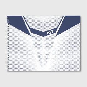 Альбом для рисования с принтом Mass Effect N7 в Екатеринбурге, 100% бумага
 | матовая бумага, плотность 200 мг. | andromed | effect | n7 | альянс | ефект | игра | компьютерная | мас | масс | н7 | онлайн | программа | профессиональный военный код | сокрушитель n7 | фурия n7
