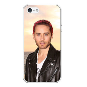 Чехол для iPhone 5/5S матовый с принтом Jared Leto в Екатеринбурге, Силикон | Область печати: задняя сторона чехла, без боковых панелей | 30 seconds to mars | 30 секунд до марса | jared leto | джаред лето