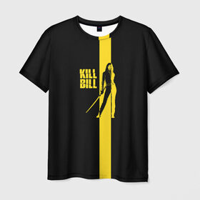 Мужская футболка 3D с принтом Kill Bill в Екатеринбурге, 100% полиэфир | прямой крой, круглый вырез горловины, длина до линии бедер | Тематика изображения на принте: тарантино | ума турман
