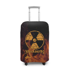Чехол для чемодана 3D с принтом Megadeth в Екатеринбурге, 86% полиэфир, 14% спандекс | двустороннее нанесение принта, прорези для ручек и колес | megadet | megadeth | группа | дирк вербурен | дэвид эллефсон | дэйв мастейн | кико лоурейро | мегадет | мегадетх | метал | рок | трэш | трэшметал | тяжелый | хард | хардрок | хеви | хевиметал