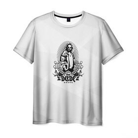 Мужская футболка 3D с принтом The Dude в Екатеринбурге, 100% полиэфир | прямой крой, круглый вырез горловины, длина до линии бедер | the big lebowski | большой лебовски | дюдя