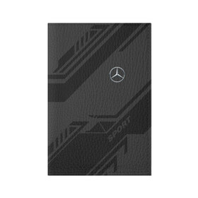 Обложка для паспорта матовая кожа с принтом MERCEDES SPORT в Екатеринбурге, натуральная матовая кожа | размер 19,3 х 13,7 см; прозрачные пластиковые крепления | amg | auto | mercedes | sport | авто | автомобиль | автомобильные | амг | бренд | марка | машины | мерседес | спорт