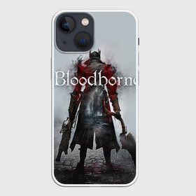 Чехол для iPhone 13 mini с принтом Bloodborne в Екатеринбурге,  |  | bb | fromsoftware | vicar amelia | амелия | бладборн | викарий | души | охотники | пиратs | порождение крови | руны