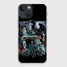 Чехол для iPhone 13 mini с принтом Uncharted 4 в Екатеринбурге,  |  | Тематика изображения на принте: chloe | drake | elena | nathan | naughty dog | sully | анчартед | дрейк | натан | нейтан | ноти дог | пиратs | приключения | путь вора | салли | утраченное наследие