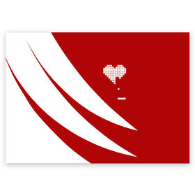 Поздравительная открытка с принтом ГЕОМЕТРИЧЕСКОЕ СЕРДЦЕ. в Екатеринбурге, 100% бумага | плотность бумаги 280 г/м2, матовая, на обратной стороне линовка и место для марки
 | abstract | geometry | geometry stripes | heart | texture | абстракция | геометрические полосы | геометрическое сердце | геометрия | любовь | сердечко | сердца | сердце | текстура