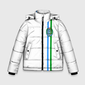 Зимняя куртка для мальчиков 3D с принтом Ханты-Мансийский округ в Екатеринбурге, ткань верха — 100% полиэстер; подклад — 100% полиэстер, утеплитель — 100% полиэстер | длина ниже бедра, удлиненная спинка, воротник стойка и отстегивающийся капюшон. Есть боковые карманы с листочкой на кнопках, утяжки по низу изделия и внутренний карман на молнии. 

Предусмотрены светоотражающий принт на спинке, радужный светоотражающий элемент на пуллере молнии и на резинке для утяжки | Тематика изображения на принте: 86 | ru | rus | герб | мансийск | мансийский | мансы | надпись | округ | патриот | российская | российский | россия | русская | русский | рф | символ | страна | флаг | флага | ханты | цвета | югра