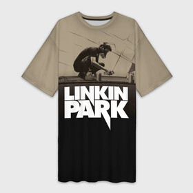 Платье-футболка 3D с принтом Linkin Park Meteora в Екатеринбурге,  |  | benington | bennington | chester | hybrid | linkin | linking | meteora | mike | park | shinoda | theory | бенингтон | беннингтон | линкин | линкинг | майк | метеора | парк | рок | честер | шинода