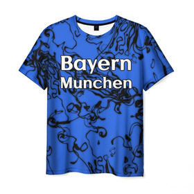 Мужская футболка 3D с принтом Бавария Мюнхен в Екатеринбурге, 100% полиэфир | прямой крой, круглый вырез горловины, длина до линии бедер | белый | германия | игра | красный | лига | мюнхен | мяч | сборная | форма | футбол | чемпион