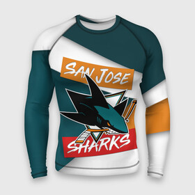 Мужской рашгард 3D с принтом Сан Хосе в Екатеринбурге,  |  | nhl | san jose sharks | нхл | сан хосе шаркс | спорт