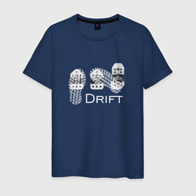 Мужская футболка хлопок с принтом DRIFT в Екатеринбурге, 100% хлопок | прямой крой, круглый вырез горловины, длина до линии бедер, слегка спущенное плечо. | drift | дрифт | занос | педали | тюнинг | управляемый
