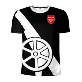 Мужская футболка 3D спортивная с принтом Arsenal Exclusive в Екатеринбурге, 100% полиэстер с улучшенными характеристиками | приталенный силуэт, круглая горловина, широкие плечи, сужается к линии бедра | 2019 | arsenal | exclusive | арсенал | форма | эксклюзив