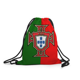 Рюкзак-мешок 3D с принтом Сборная Португалии флаг в Екатеринбурге, 100% полиэстер | плотность ткани — 200 г/м2, размер — 35 х 45 см; лямки — толстые шнурки, застежка на шнуровке, без карманов и подкладки | португалия | футбол