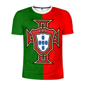 Мужская футболка 3D спортивная с принтом Сборная Португалии флаг в Екатеринбурге, 100% полиэстер с улучшенными характеристиками | приталенный силуэт, круглая горловина, широкие плечи, сужается к линии бедра | португалия | футбол