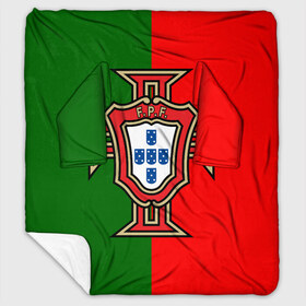 Плед с рукавами с принтом Сборная Португалии флаг в Екатеринбурге, 100% полиэстер | Закругленные углы, все края обработаны. Ткань не мнется и не растягивается. Размер 170*145 | португалия | футбол