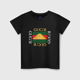 Детская футболка хлопок с принтом Гусли в Екатеринбурге, 100% хлопок | круглый вырез горловины, полуприлегающий силуэт, длина до линии бедер | gucci | gucli | gusli | гучи | гуччи