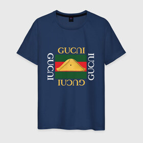 Мужская футболка хлопок с принтом Гусли в Екатеринбурге, 100% хлопок | прямой крой, круглый вырез горловины, длина до линии бедер, слегка спущенное плечо. | gucci | gucli | gusli | гучи | гуччи