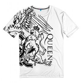Мужская футболка 3D с принтом Queen в Екатеринбурге, 100% полиэфир | прямой крой, круглый вырез горловины, длина до линии бедер | paul rodgers | queen | брайан мэй | джон дикон | квин | меркури | меркьюри | мэркури | роджер тейлор | рок группа | фредди | фреди