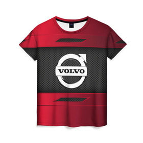 Женская футболка 3D с принтом VOLVO SPORT в Екатеринбурге, 100% полиэфир ( синтетическое хлопкоподобное полотно) | прямой крой, круглый вырез горловины, длина до линии бедер | auto | car | volvo | автомобиль | вольво | марка