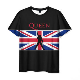 Мужская футболка 3D с принтом Queen в Екатеринбурге, 100% полиэфир | прямой крой, круглый вырез горловины, длина до линии бедер | paul rodgers | queen | джон дикон | квин | меркури | меркьюри | мэркури | рок группа | тейлор | фредди | фреди