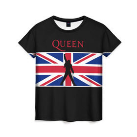 Женская футболка 3D с принтом Queen в Екатеринбурге, 100% полиэфир ( синтетическое хлопкоподобное полотно) | прямой крой, круглый вырез горловины, длина до линии бедер | paul rodgers | queen | джон дикон | квин | меркури | меркьюри | мэркури | рок группа | тейлор | фредди | фреди