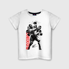 Детская футболка хлопок с принтом Майк Тайсон в Екатеринбурге, 100% хлопок | круглый вырез горловины, полуприлегающий силуэт, длина до линии бедер | boxing | mike tyson |   | бокс | боксер | майк тайсон