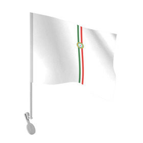 Флаг для автомобиля с принтом Чеченская республика в Екатеринбурге, 100% полиэстер | Размер: 30*21 см | grozny | герб | грозный | патриот | северный кавказ | флага | цвета