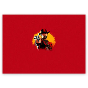 Поздравительная открытка с принтом Red Dead Redemption 2 в Екатеринбурге, 100% бумага | плотность бумаги 280 г/м2, матовая, на обратной стороне линовка и место для марки
 | rdr | rockstar | рокстар