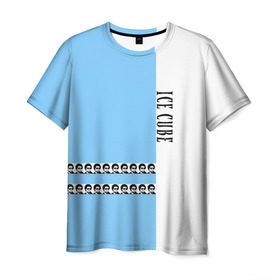 Мужская футболка 3D с принтом Ice Cube в Екатеринбурге, 100% полиэфир | прямой крой, круглый вырез горловины, длина до линии бедер | hip hop | ice cube | реп | репер | хип | хоп