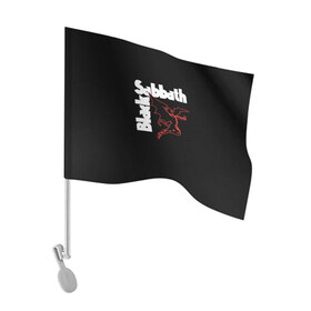 Флаг для автомобиля с принтом BLACK SABBATH в Екатеринбурге, 100% полиэстер | Размер: 30*21 см | black sabbath | билл уорд | блэк саббат | британская рок группа | гизер батлер | группа | музыка | оззи осборн | рок | тони айомми | хеви метал