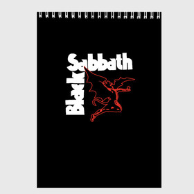 Скетчбук с принтом BLACK SABBATH в Екатеринбурге, 100% бумага
 | 48 листов, плотность листов — 100 г/м2, плотность картонной обложки — 250 г/м2. Листы скреплены сверху удобной пружинной спиралью | black sabbath | билл уорд | блэк саббат | британская рок группа | гизер батлер | группа | музыка | оззи осборн | рок | тони айомми | хеви метал