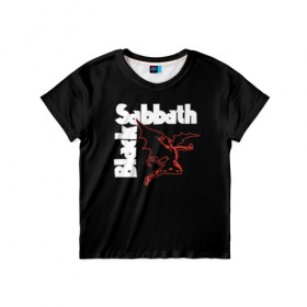 Детская футболка 3D с принтом BLACK SABBATH в Екатеринбурге, 100% гипоаллергенный полиэфир | прямой крой, круглый вырез горловины, длина до линии бедер, чуть спущенное плечо, ткань немного тянется | black sabbath | билл уорд | блэк саббат | британская рок группа | гизер батлер | группа | музыка | оззи осборн | рок | тони айомми | хеви метал