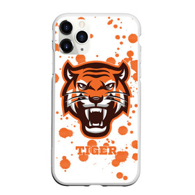 Чехол для iPhone 11 Pro матовый с принтом Огненный тигр в Екатеринбурге, Силикон |  | Тематика изображения на принте: дикий | желтый | зверь | злой | лес | охотник | стая | тигр | узор | хищник | черный | шерсть