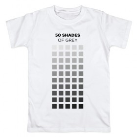 Мужская футболка хлопок с принтом 50 shades of grey for designer в Екатеринбурге, 100% хлопок | прямой крой, круглый вырез горловины, длина до линии бедер, слегка спущенное плечо. | 