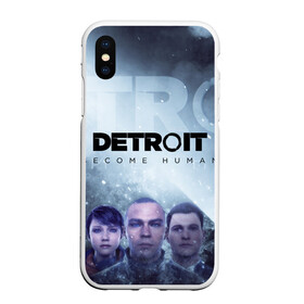 Чехол для iPhone XS Max матовый с принтом Detroit become human в Екатеринбурге, Силикон | Область печати: задняя сторона чехла, без боковых панелей | dbh | detroit | gamer