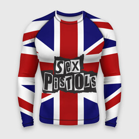 Мужской рашгард 3D с принтом Sex Pistols в Екатеринбурге,  |  | англия | британия | панк | флаг