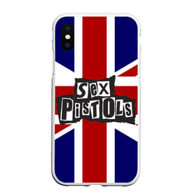 Чехол для iPhone XS Max матовый с принтом Sex Pistols в Екатеринбурге, Силикон | Область печати: задняя сторона чехла, без боковых панелей | англия | британия | панк | флаг