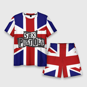 Мужской костюм с шортами 3D с принтом Sex Pistols в Екатеринбурге,  |  | англия | британия | панк | флаг