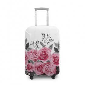 Чехол для чемодана 3D с принтом Rose Trend в Екатеринбурге, 86% полиэфир, 14% спандекс | двустороннее нанесение принта, прорези для ручек и колес | flowers | hipster | rose | swag | trend | мода | розы | стиль | стильная | цветы