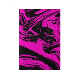 Обложка для паспорта матовая кожа с принтом Черно розовый акрил в Екатеринбурге, натуральная матовая кожа | размер 19,3 х 13,7 см; прозрачные пластиковые крепления | Тематика изображения на принте: волна | естественный | искусство | камень | краска | красочный | линии | модерн | мокрый | натуральный | яркие