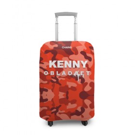 Чехол для чемодана 3D с принтом Kenny в Екатеринбурге, 86% полиэфир, 14% спандекс | двустороннее нанесение принта, прорези для ручек и колес | назар вотяков | обладает | русский рэп
