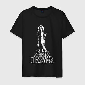 Мужская футболка хлопок с принтом The Doors в Екатеринбурге, 100% хлопок | прямой крой, круглый вырез горловины, длина до линии бедер, слегка спущенное плечо. | jim morrison | группа | двери | джим моррисон | дорз | дорс | зе дорс