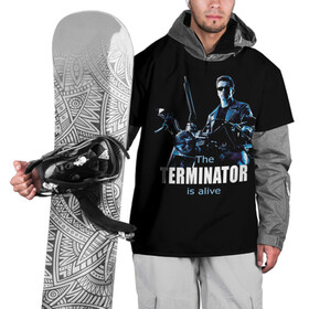 Накидка на куртку 3D с принтом Terminator alive в Екатеринбурге, 100% полиэстер |  | arnold schwarzenegger | арнольд шварценеггер | киборг | кино | терминатор
