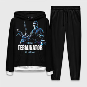 Женский костюм 3D (с толстовкой) с принтом Terminator alive в Екатеринбурге,  |  | arnold schwarzenegger | арнольд шварценеггер | киборг | кино | терминатор