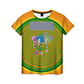Женская футболка 3D с принтом Sonic в Екатеринбурге, 100% полиэфир ( синтетическое хлопкоподобное полотно) | прямой крой, круглый вырез горловины, длина до линии бедер | hedgehog | knuckles | sega | sonic | super | tails | ёжик | ехидна | лисенок | лисица | наклз | сега | соник | супер | суперёжик | тэилз | тэилс