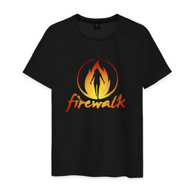 Мужская футболка хлопок с принтом Life is Strange Firewalk Fire в Екатеринбурге, 100% хлопок | прямой крой, круглый вырез горловины, длина до линии бедер, слегка спущенное плечо. | Тематика изображения на принте: fire | firewalk | life is strange | lis