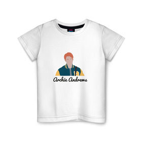 Детская футболка хлопок с принтом Archie (Riverdale) в Екатеринбурге, 100% хлопок | круглый вырез горловины, полуприлегающий силуэт, длина до линии бедер | pops chocklit shoppe | riverdale | southside | southside serpents graffiti | vixens | ривердэйл