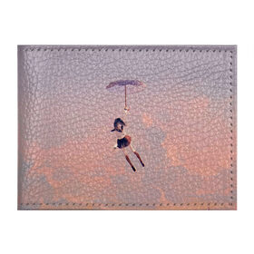 Обложка для студенческого билета с принтом Девушка с зонтом в Екатеринбурге, натуральная кожа | Размер: 11*8 см; Печать на всей внешней стороне | anime | girl | japan | umbrella | аниме | девушка | зонт | япония